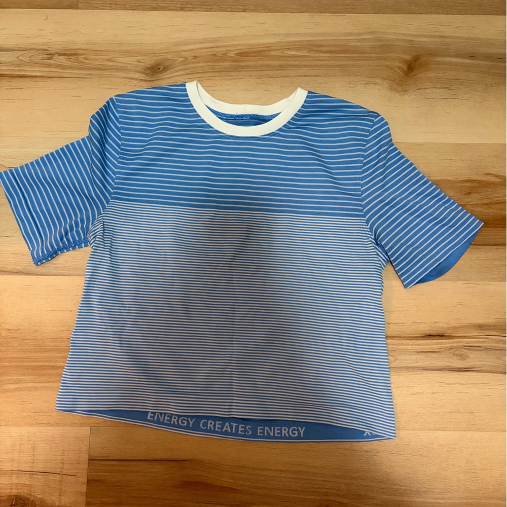 lululemon athletica Blue Striped Top
